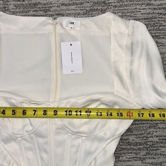 NWT LPA Revolve Iris Corset Maxi Dress in Ivory Medium - Picture 9 of 16